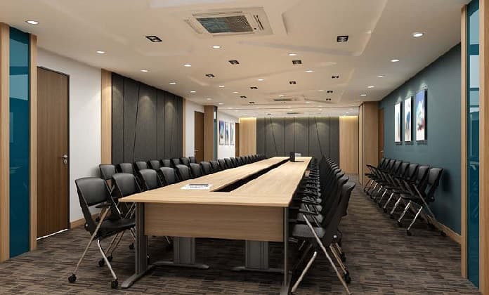  Ảnh 6: Vị trí cửa ra vào phòng họp luôn cần phù hợp với không gian công ty