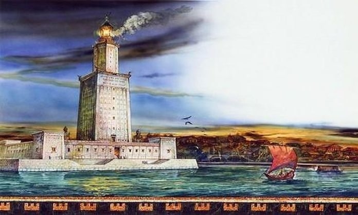 
Ảnh 7: Hải đăng Alexandria là ngọn hải đăng có thể nhìn thấy được từ 50km ngoài biển
