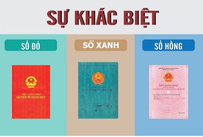 Sổ xanh khác sổ đỏ, hồng ở bản chất, màu sắc và nơi cấp ( nguồn internet)