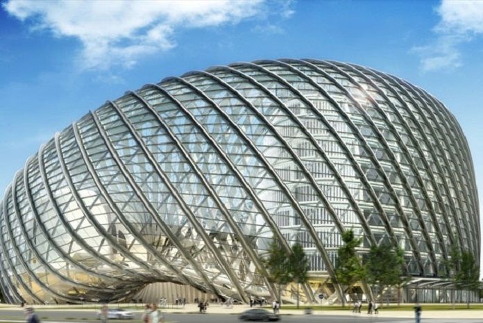 
Ảnh 7: Trung tâm báo chí thế giới tại Bắc Kinh với thiết kế kiến trúc High Tech
