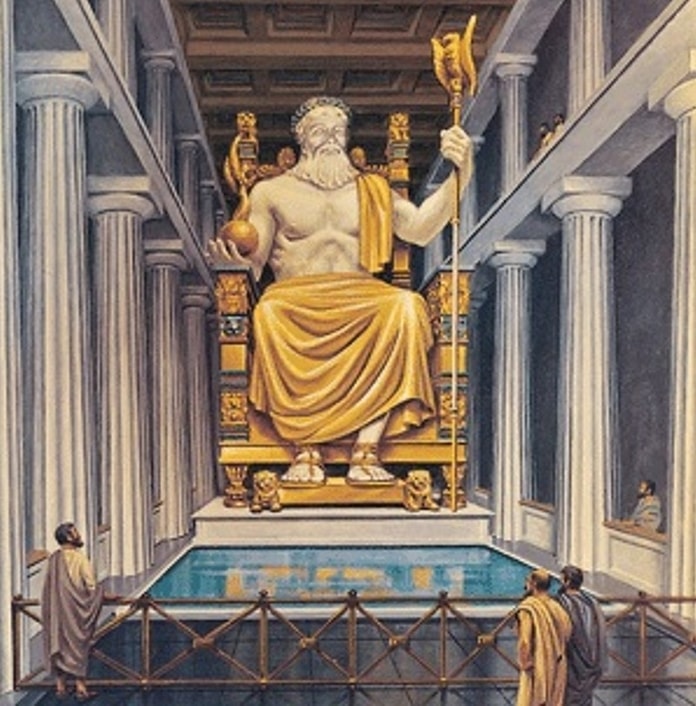 
Ảnh 3: Tượng thần Zeus là một công trình cổ đại tôn vinh kỳ thi Olympic đầu tiên trên thế giới

