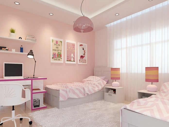 
Ảnh 45: Mẫu trang trí phòng ngủ nhỏ với màu hồng 1
