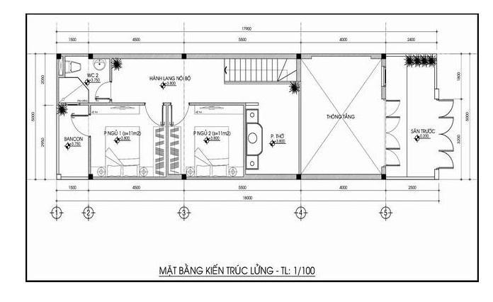 
Mặt bằng tầng lửng
