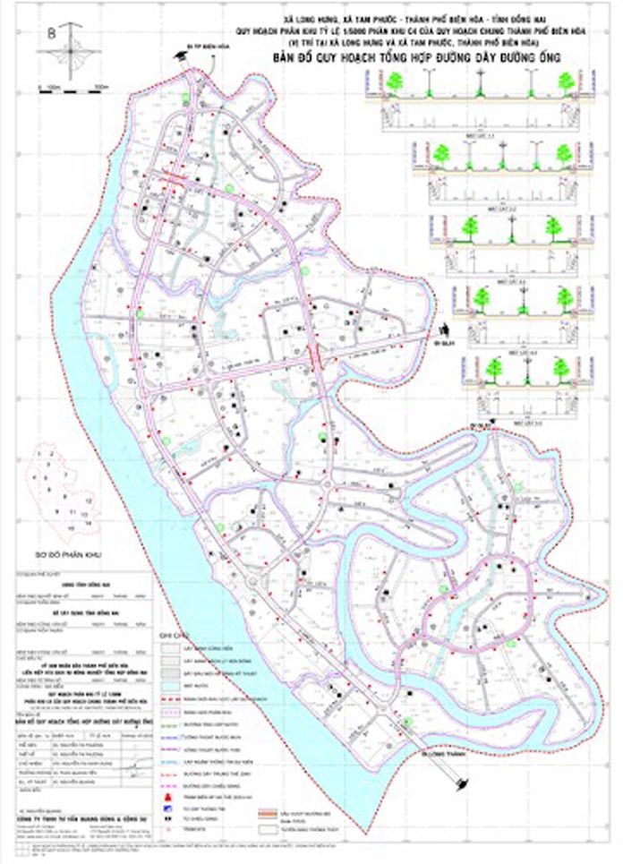 
Ảnh 7: Bản đồ tổng hợp đường dây, đường ống chi tiết
