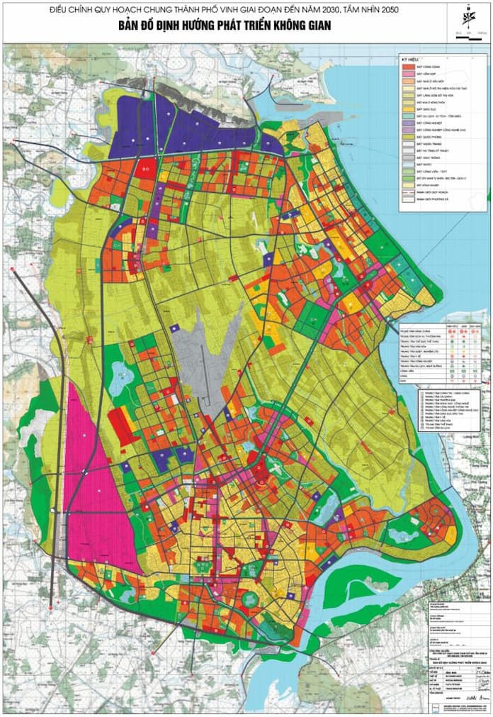  Ảnh 3: Bản đồ quy hoạch phát triển không gian vùng thành phố Vinh