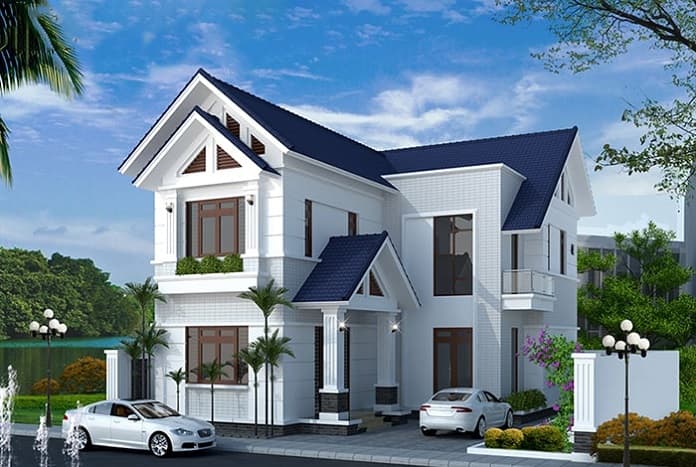 
Ảnh 11: Mẫu nhà chữ L 100m2 có 2 tầng có 4 phòng ngủ
