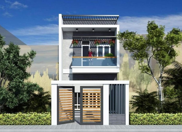 Ảnh 8. Bản vẽ thiết kế nhà phố 2 tầng 5x20 m2