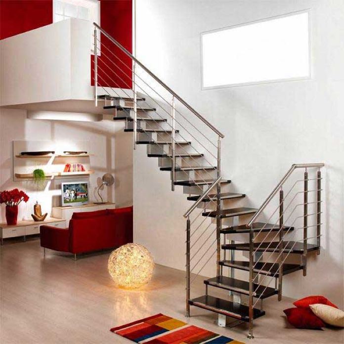 
Ảnh 10: Cầu thang chữ L phối hợp hài hòa với nội thất trong nhà tạo ra vẻ đẹp hấp dẫn
