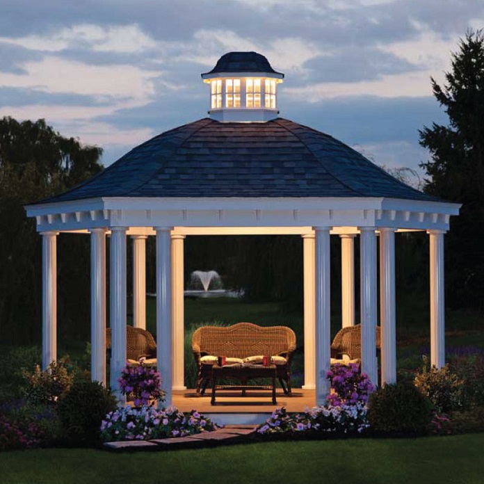 Ảnh 23: Chòi nghỉ sân vườn trang trí bằng hệ thống đèn