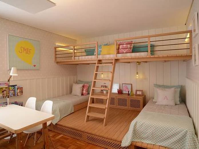  Ảnh 5: Thiết kế gác xếp trong phòng ngủ nhỏ để tăng thêm diện tích sử dụng