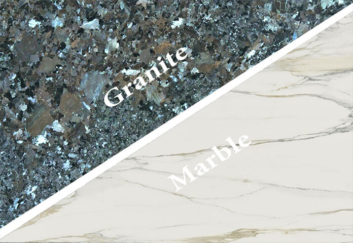 Ảnh 9: Hai mẫu đá Granite và Marble