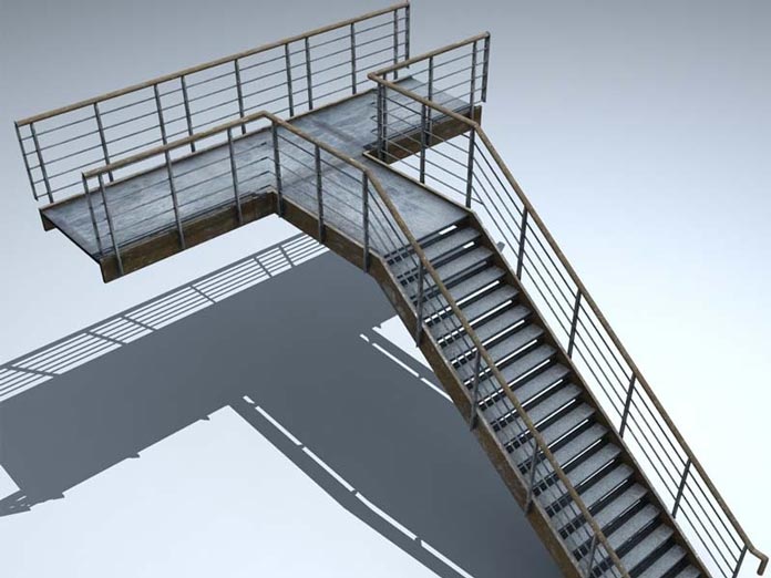 
Ảnh 10: Thiết kế cầu thang thoát hiểm
