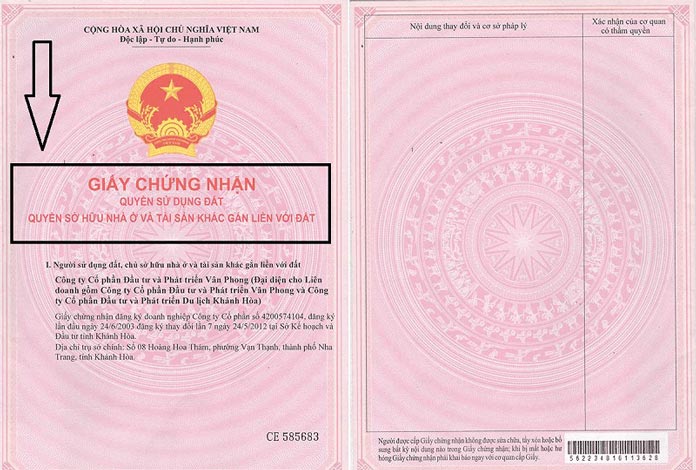  Ảnh 3: Giấy chứng nhận quyền sử đất của chủ thể