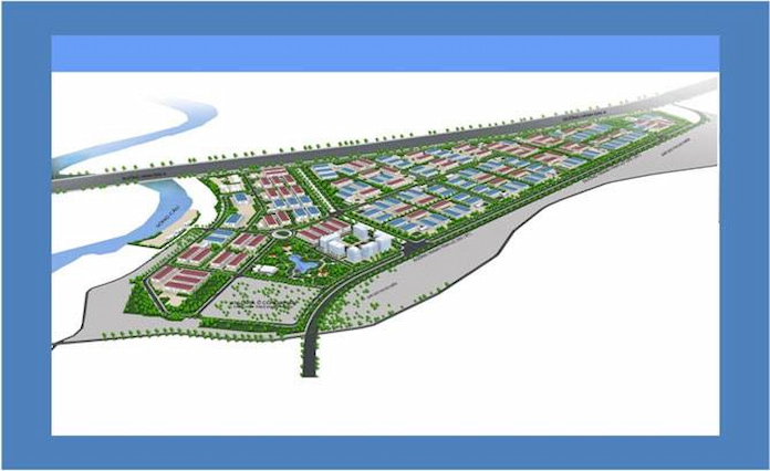 
Ảnh 5: Bản phối cảnh một cơ sở tiêu biểu trong các khu công nghiệp ở Bắc Giang - KCN Châu Minh - Mai Đình
