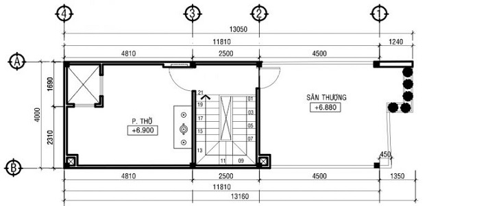 
Ảnh 12: Bản vẽ thiết kế nhà hiện đại lầu 2 kết hợp sân thượng

