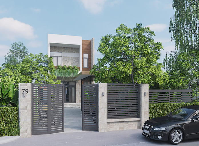 
Ảnh 37. Mẫu nhà 2 tầng 3 phòng ngủ 5x20m
