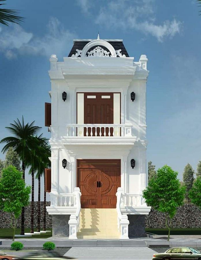 Ảnh 13: Mẫu thiết kế nhà 2 tầng 800 triệu ống tân cổ điển ( Nguồn: Internet)