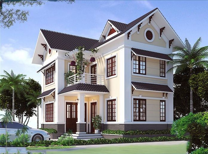 
Ảnh 16: Mẫu nhà chữ L 2 tầng 60m2
