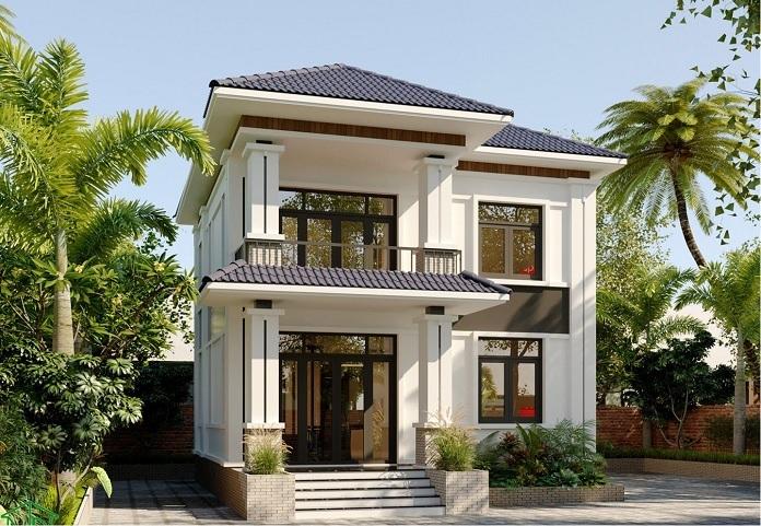 
Ảnh 14: Mẫu nhà chữ L 2 tầng có phòng thờ tầng 1
