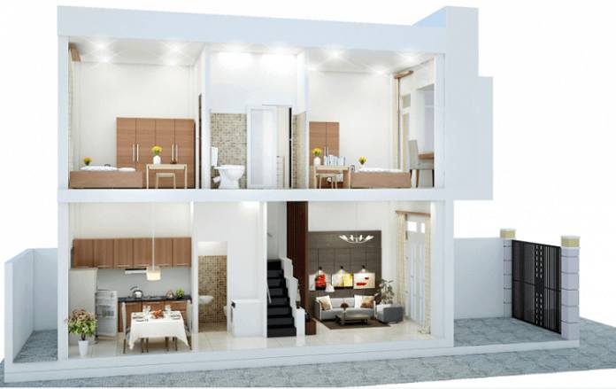 
Ảnh 9: Bản vẽ thiết kế nhà cấp 4 4x12m ( Nguồn: Internet)
