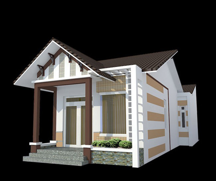 Ảnh 5: Phối cảnh nhà cấp 4 6 ×15m mái thái đẹp
