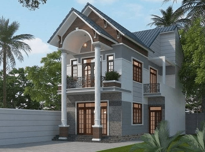 Ảnh 11. Mẫu nhà nhà chữ l 2 tầng 600 triệu theo phong cách biệt thự