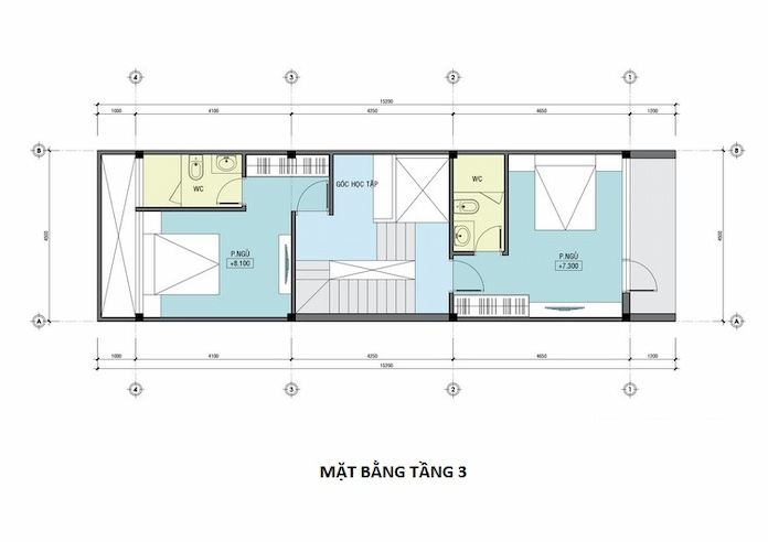 
Ảnh 24. Mẫu nhà 3 tầng có gara tầng 3 của mẫu nhà phố 5x16m
