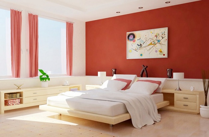 
Ảnh 7: Phòng ngủ màu cam rất hợp với những người mệnh kim
