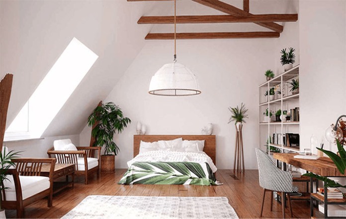 Ảnh 3: Khi xây phòng áp mái, nên chú ý bố trí cửa sổ để lấy ánh sáng tự nhiên