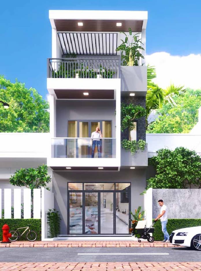 
Ảnh 30: Nhà 3 tầng diện tích 4,5x20 nhiều cây xanh
