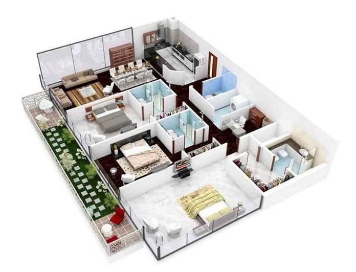 
Ảnh 16: Mẫu nhà 3D phối màu đa dạng ( nguồn Internet)
