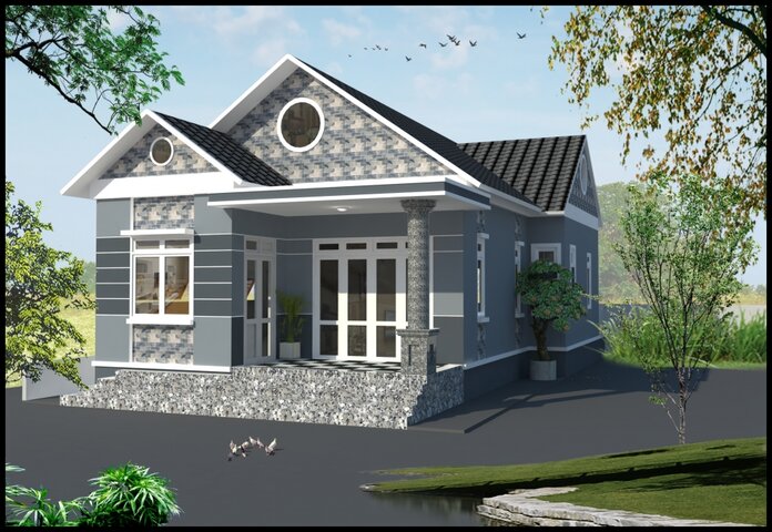 Ảnh 10: Nhà cấp 4 kiểu Mỹ mẫu 1