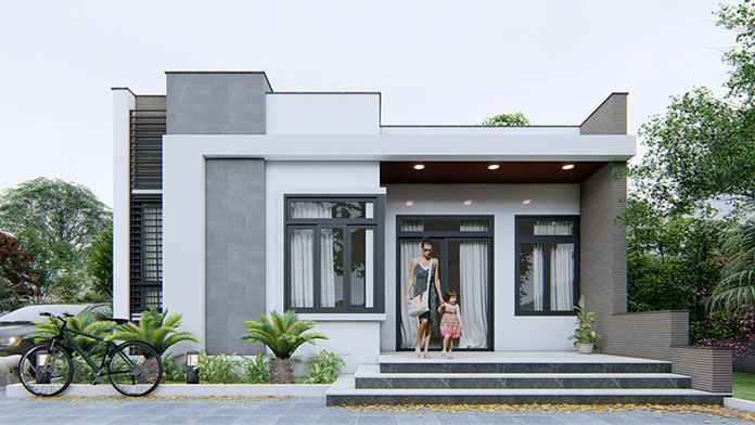 Ảnh 15: Thiết kế công năng sử dụng phù hợp của ngôi nhà cấp 4 có mái bằng