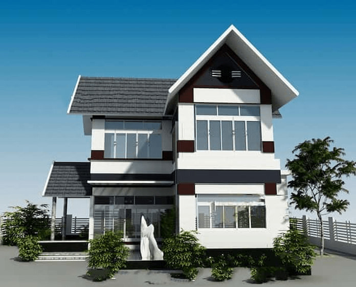 Ảnh 10. Nhà chữ l 2 tầng 600 triệu tạo nên không gian xanh