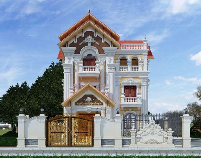 Ảnh 22: Bên ngoài tòa biệt thự có phòng áp mái thiết kế sang trọng.