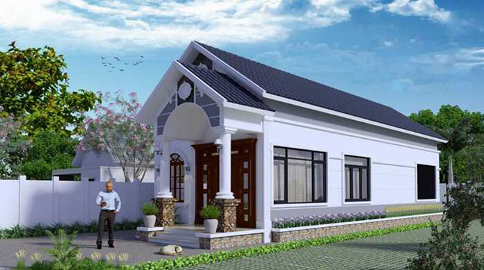 Ảnh 1: Mẫu nhà cấp 4 đẹp 6x15m có 3 phòng ngủ