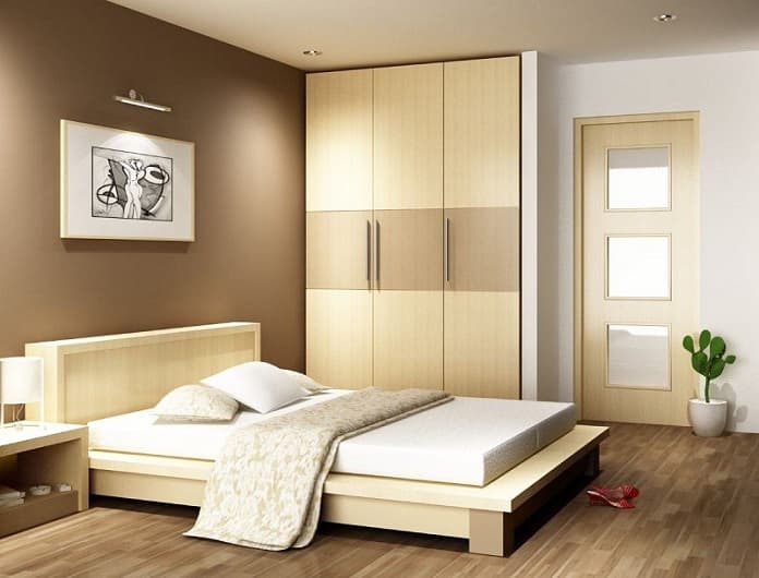 
Ảnh 12: Phòng ngủ màu sơn màu sáng sẽ khiến diện tích căn phòng thoáng hơn, sáng hơn
