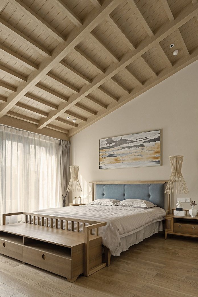  Ảnh 5: Phòng ngủ phong cách Trung Quốc với nội thất gỗ