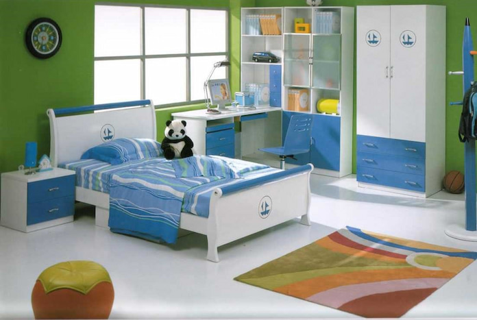  Ảnh 7: Một mẫu thiết kế phòng ngủ cho bé trai từ 8 đến 10 tuổi với các gian tủ rộng rãi