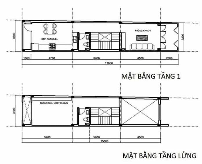 
Ảnh 12: Thiết kế tầng 1 và tum đơn giản nhưng đầy đủ công năng

