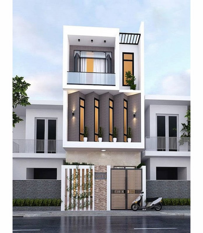 
Ảnh 21. Tham khảo mẫu nhà phố 3 tầng có tum của mẫu nhà phố 5x16m
