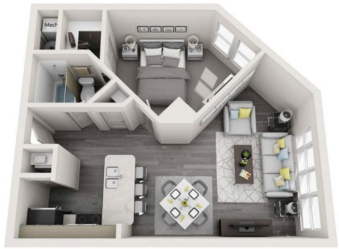 
Ảnh 14: Mẫu thiết kế nhà 3D đẹp độc đáo ( nguồn Internet)
