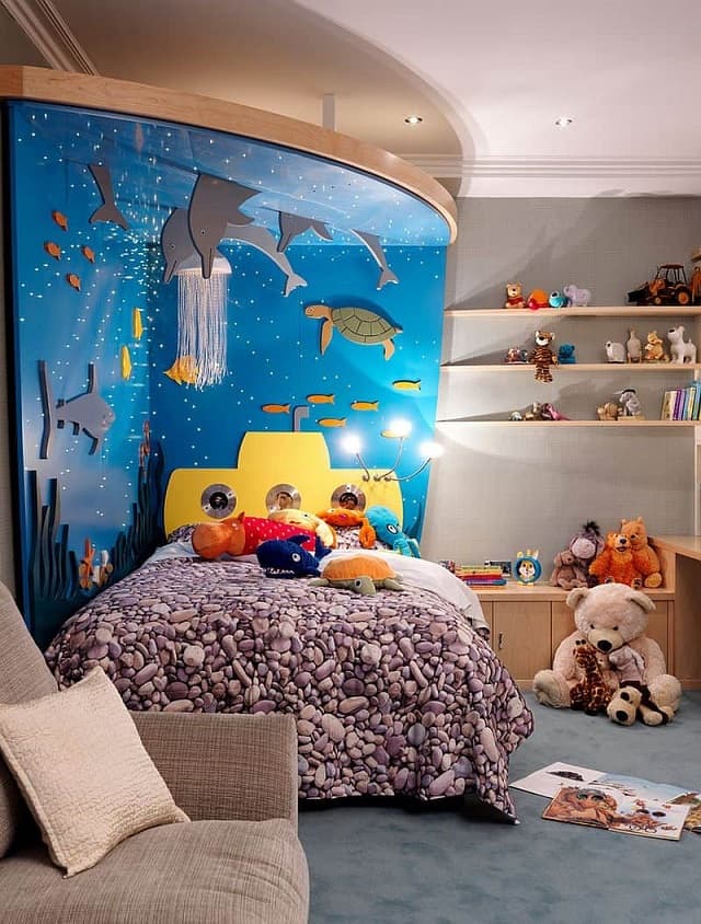  Ảnh 14: Kiểu phòng ngủ dành cho những bé yêu thích khám phá đại dương