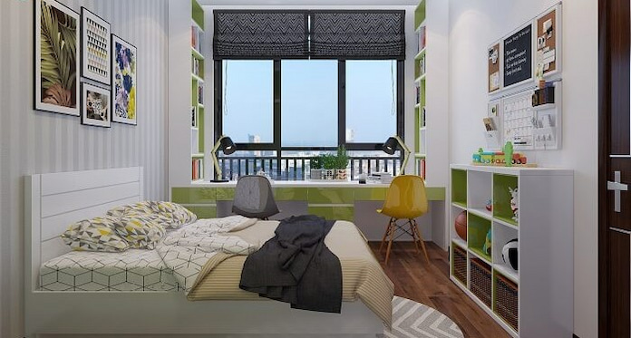  Ảnh 1: Phòng ngủ cho bé trai có thiết kế nội thất sáng tạo sẽ giúp kích thích thị giác trẻ
