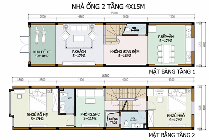 Ảnh 9. Tổng hợp bản vẽ nhà phố 4x15m
