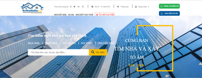 
Ảnh 3: Trang web đăng tin bất động sản hiệu quả
