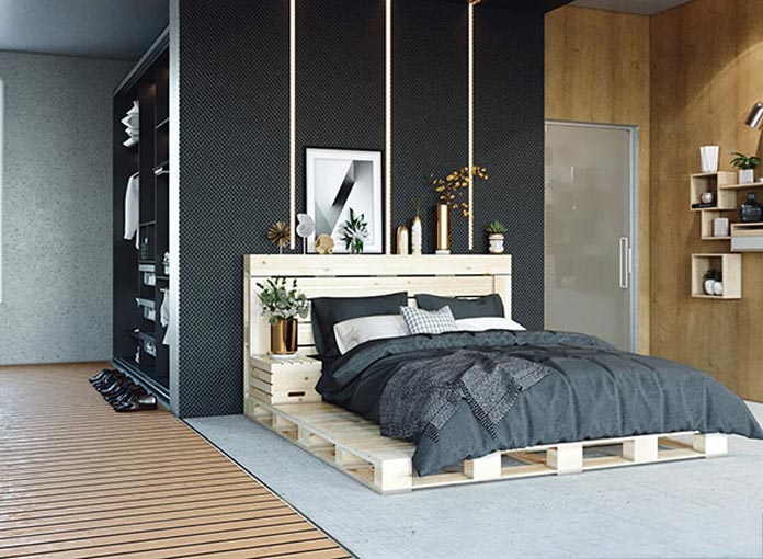  Ảnh 3: Giường gỗ với thiết kế độc đáo