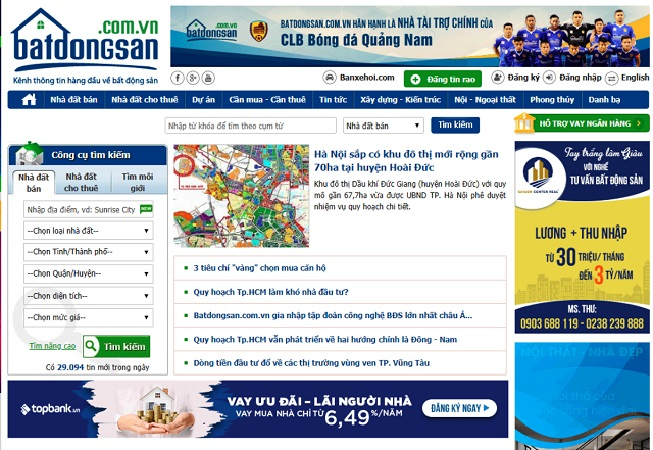  Ảnh 5: Batdongsan.com.vn được đánh giá là một trong các website tìm nhà trọ uy tín ( Nguồn ảnh: Internet)