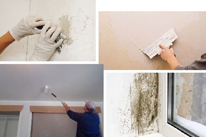 
Ảnh 5: Quy trình cách cạo lớp sơn cũ trên tường
