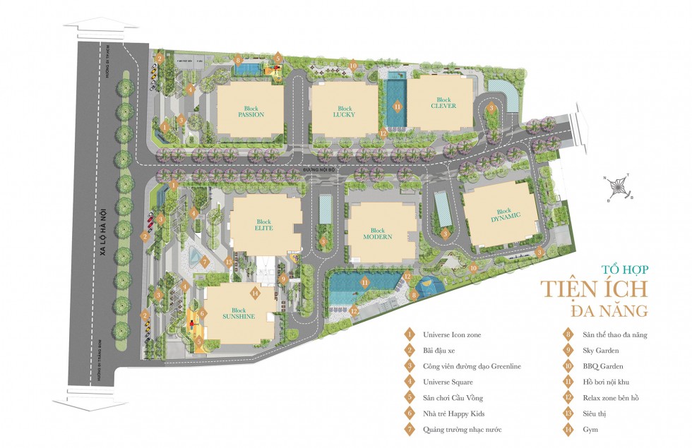 Mặt bằng tổng thể Biên Hòa Universe Complex